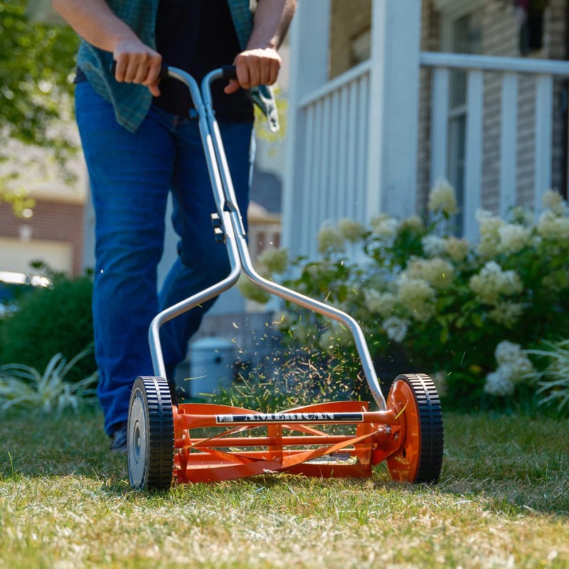 American Lawn Mower Company 1204-14 14-Inch 4-Blade Push Reel Lawn