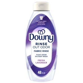 Downy RINSE & REFRESH Laundry Odor Remover and Fabric Softener, Fresh Lavender, 48 fl oz, Safe on ALL Fabrics, Gentle on Skin, HE Compatible