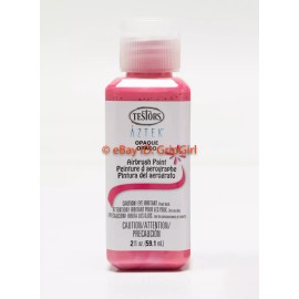 TESTORS 1x Bottle TESTORS AZTEK Airbrush Paint Water Based Acrylic 9447 Opaque Pink 2 oz