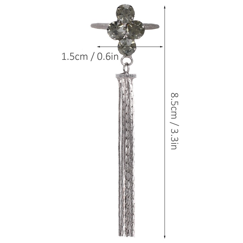 4Pcs Shoe Clips 4 Diamond Tassel Claw Chain Women's Boots