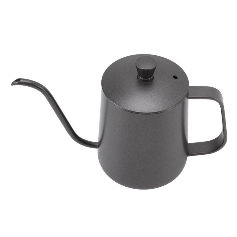 Long Narrow Coffee Kettle Black Stainless Steel Rustproof Small Pour