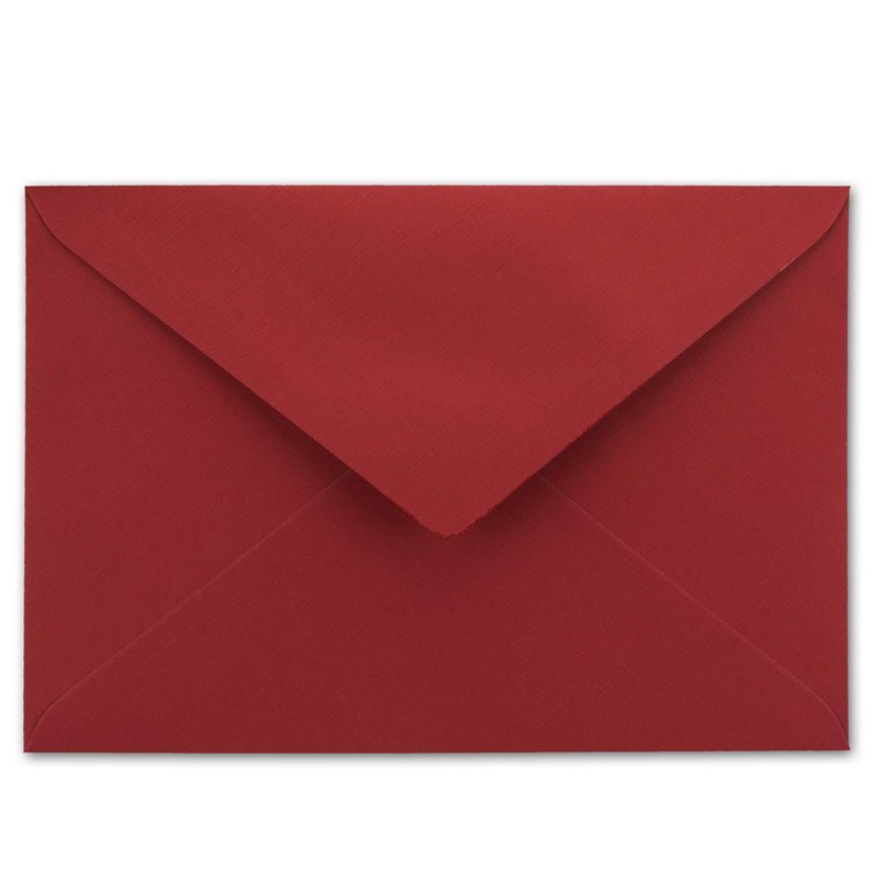 NEUSER PAPIER 15x envelopes C5 - dark red - lined