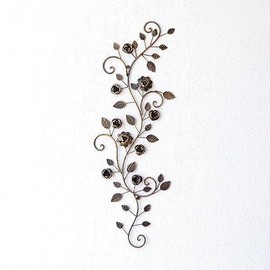 mty3944 Wall Decor, Art Panel, Iron Wall Decor, Rose Vine