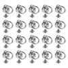 sourcing map 20pcs O Ring Brass Round Head Rivets Studs
