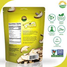 Terraland Shiitake Chips - Original, Crispy & Crunch Mushroom Ready to Eat Snack, Non GMO, Rich Umami Flavor, Topping for Salads and Soups Snack 2.12oz Bag - Pack of 2