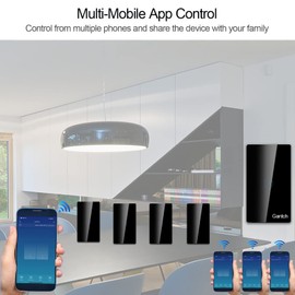 Zigbee Smart Light Wall Switch Work with Alexa and Google Home, Neutral Wire Required, RequireTuya HUB,Us Standard (Black 1 gang)