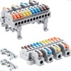 JANDECCN 4pcs DIN Rail Terminal Blocks, DIY Splicing Wire Connectors