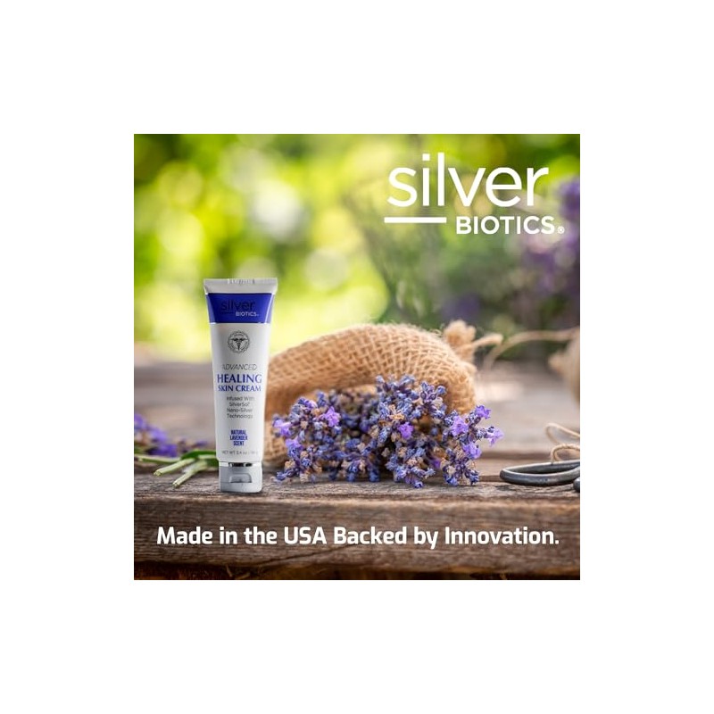 American Biotech Labs Silver Biotics Advanced Healing Skin Cream Lavender