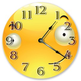 Sugar Vine Art 10.5" Funny Emoji Clock - Large 10.5" Wall Clock - Home Decor Clock