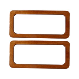 Ausi 2Pcs 20cm Rectangle Wooden Bags Handle DIY Sewing Brackets Purse Frames Handles for Making Handbag Accessories