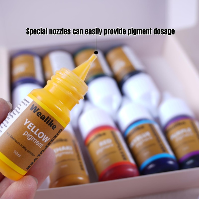 Wealike Water-Based Pigment 0.34oz/10ml x 9 Set for Eco Resin