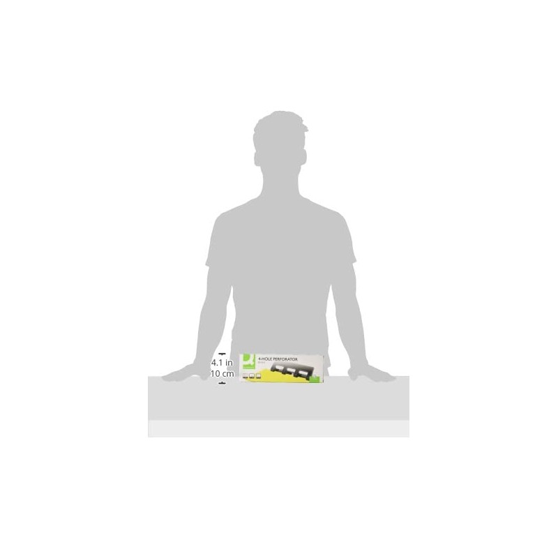 Q-Connect 4 Hole Punch Black 16 Sheet KF01238