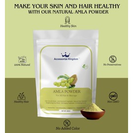 Herbal Face Pack Powder | 100% Natural & Organic Skincare | For Glowing Skin, Acne Control, Anti-Aging | All Skin Types | (250g, Amla)