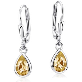 MATERIA by Matthias Wagner SO-448 Gemstone Drop Earrings 925 Silver, Sterling Silver