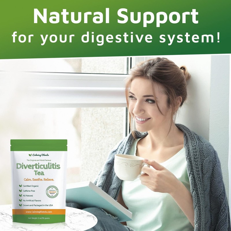 Calming Blends Diverticulitis Tea | Organic Loose Leaf Tea, Caffeine
