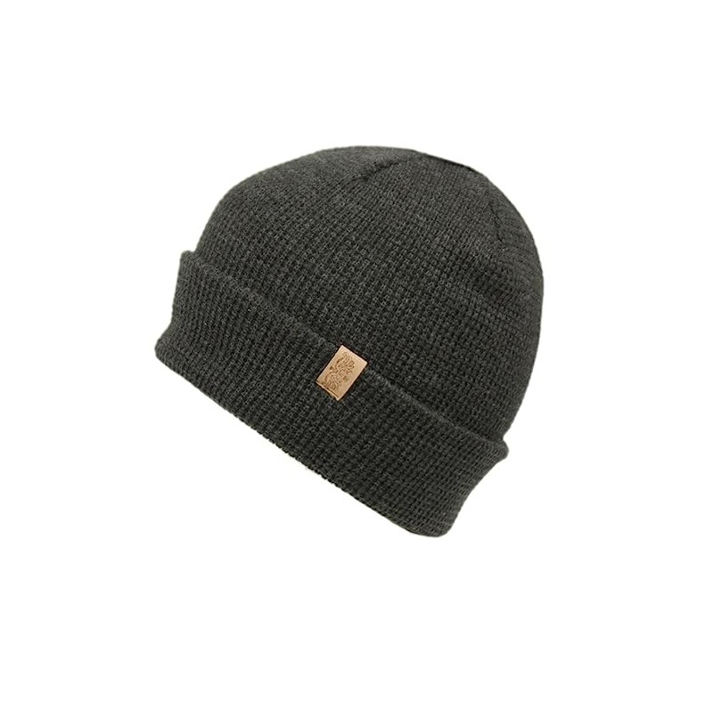 ANGELA & WILLIAM Men's Knit Cuffed Beanie (Charcoal)