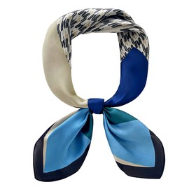 mokoomiss Silk Feeling Scarf Neck Scarf Square Head Scarf for Women Silk Bandana Scarf 27.5 × 27.5 inches 03e