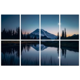 FurnoFlexArt Acoustic Panels Tiles Decorative Room Sound Proof Foam Absorbing Panels Noise Dampening Canceling Reducing Blocker for Walls (Mountain Mirror)