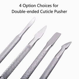 CVNRCLP 4-Piece Cuticle Pusher and Cutter Set - Professional Stainless Steel Nail Care Tools for Manicure and Pedicure, Effective Dead Skin Remover for Fingernails and Toenails.