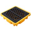 Cjgyz Spill Containment Pallet 26.4"x26.4"x6" - Anti-Slip Leakproof Detachable Plastic