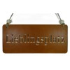 Metal Sign Rust Look Favourite Place 20 x 9 cm
