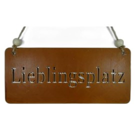Metal Sign Rust Look Favourite Place 20 x 9 cm Metal Sign Decorative Trend GTT J031