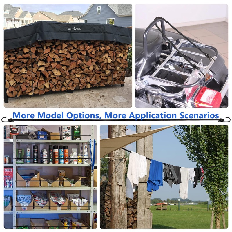 Lanlord Latex Black Heavy Duty Outdoor 40 Inch Bungee Cords