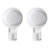 White Powerful Suction Cup Hooks, 2Pcs Shower Wall Towel Suction