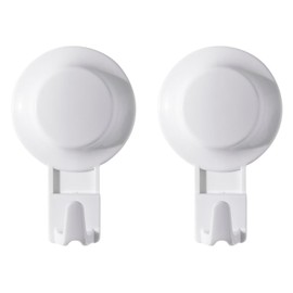 White Powerful Suction Cup Hooks, 2Pcs Shower Wall Towel Suction Hooks,Vacuum Suction Shower Hooks,Vacuum Suction Hooks Shower Suction Hooks,Heavy Duty Shower Suction Hooks Bathroom Suction Hooks