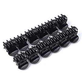 Yesallwas Hair Pins Mini Hair Clips Small Hair Grips Bangs Clips French Clips Hair Claw Lips for Kids Women Plastic 12pcs Hair Pins Hair Clips (Black)