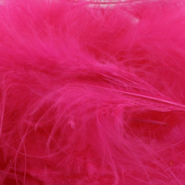 Plumes marabout rose fluo x10