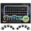 Vznffur Fluffy Lash Clusters Thick Volume Eyelash Clusters 200D 10-18MM