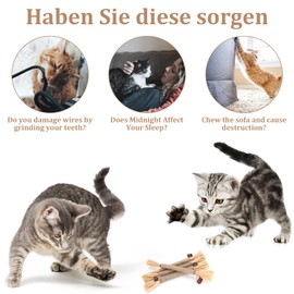 Celiodd Pack of 7 Cat Toys Catnip Toy Dental Care Cats Matatabi Stick Cat 5 Pieces Teething Sticks for Cats and 2 Pieces 70 cm Long Chew Ropes to Strengthen Cat Movement