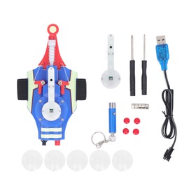 Kids String Launcher Toy Suction Cups Magnet 3 Meters Range Launcher Game Toy with Lighting Pen Blue