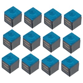 Mikinona 12Pcs Premium Pool Table Chalk A Grade Billiards Cue Stick Wiping Powder Durable and Cue Sports Accessories for Enhanced Shot Precision