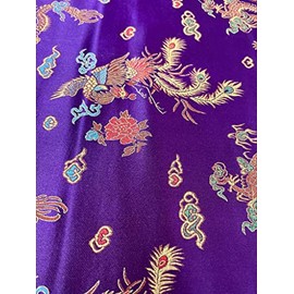 Sedona Designz Chinese Dragon Brocade Fabric by The Yard | 45" Wide, 100% Polyester, Luxurious & Vibrant for Costumes, Quilting, Decor, and Crafts