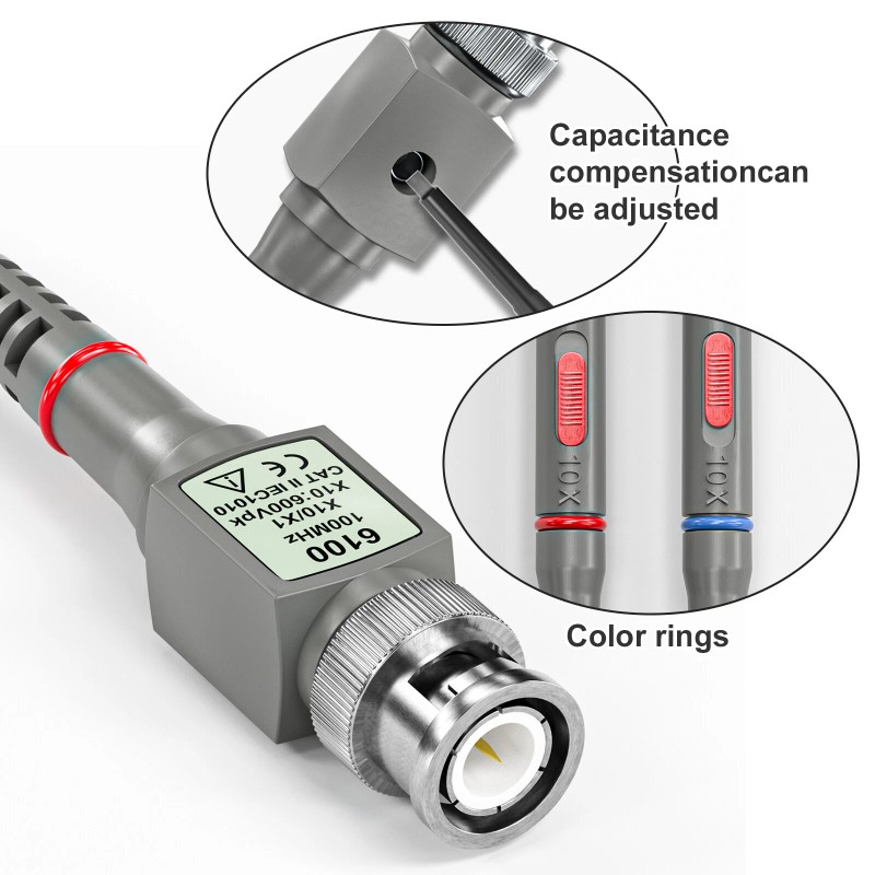 Peakelect Universal Oscilloscope Probes with Accessories Test Lead Kit 100MHz