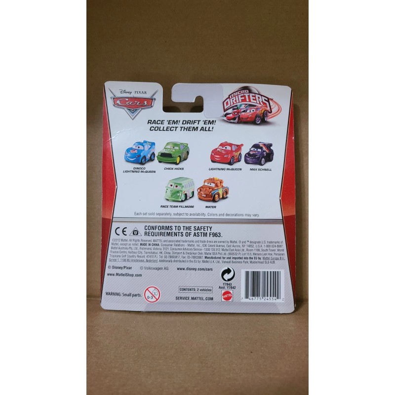 Mattel Pixar Cars Micro Drifters Easter Holiday 2-Pack Chick Hicks