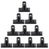 SUNTRADE Metal Binder Clips, Black, 10 Pack, Large Size for