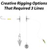 Alwonder 3-Way Fishing Barrel Swivels, Pack of 50, 44Lb