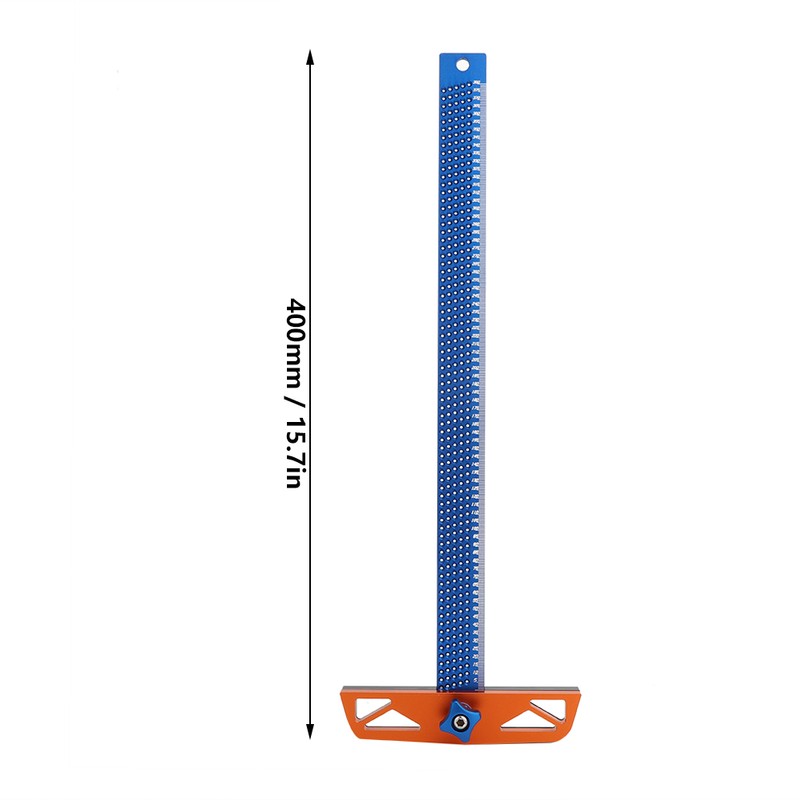 Hole Ruler Aluminum Alloy Multifunctional T Type Square Woodworking Measuring