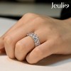 Jeulia Sterling Silver Women's Band: Baguette Cut Cubic Zirconia Promise