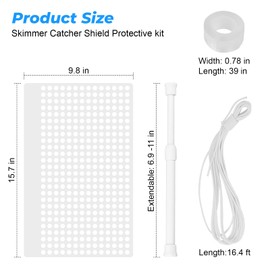 XT Pool Skimmer Guard Kit,Leaf Shield Net for Inground or Above Ground Pools Debris Capture White