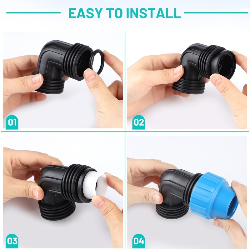 SWAWIS PP Fitting Screw Connection for PE Pipe 25 mm