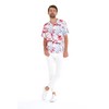Matchable Family Hawaiian Luau Shirts, Misty Lotus White, Men, Large