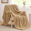 BEDELITE Fleece Blanket - 3D Jacquard Decorative Camel Throw Blankets
