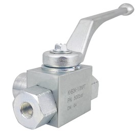 Autovo Hydraulic Valve 1/8 Inch 7250 PSI High Pressure, Shut-Off 3 Way Hydraulic Ball Valve KHB 1/8" NPT