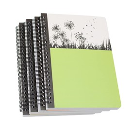 Yansanido Spiral Notebook, 4 Pcs A5 Thick Tree Design Hardcover 8mm Ruled 4 Color 80 Sheets -160 Pages Journals for Study and Notes (Tree)