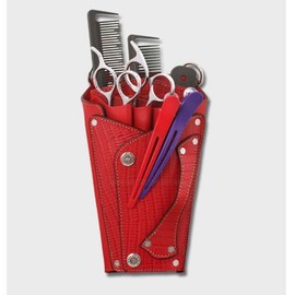 Hairdressing Scissors House Beauty Salon Belt Pouch Haircut Scissors Case RD / 미용 가위집 미용실 벨트 파우치 이발 가위 케이스 RD