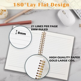 JINYO I Can Do Hard Things Inspirational Notebook, Motivational Positive Notebooks for Note Taking, Affirmations Journals for Writing, Colorful Aesthetic Spiral Notebook 5.5x8.3 Inch